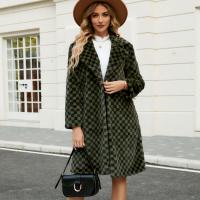 Acrylic Plus Size Women Overcoat mid-long style & thermal plaid PC