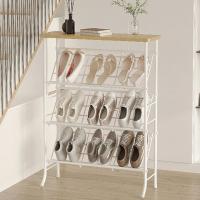 Wooden & Iron Multilayer Shoes Rack Organizer for storage PC