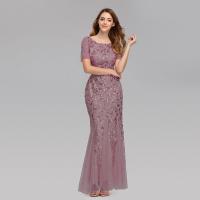 Polyester Slim & Mermaid & High Waist Long Evening Dress embroidered PC