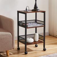 Wooden & Iron Multilayer Shelf with pulley PC