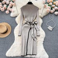 Polyester Slim Sexy Package Hip Dresses thermal & skinny style Solid : PC