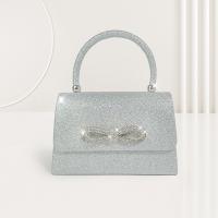 PU Leather & Polyester Easy Matching Clutch Bag with rhinestone bowknot pattern PC