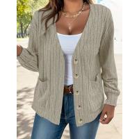 Spandex & Polyester Women Cardigan & loose Solid PC