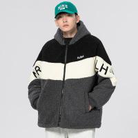 Polyester Men Coat & loose & thermal embroidered letter PC
