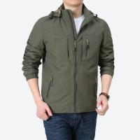 Polyamide & Polyester Men Jacket & loose & with pocket Solid PC