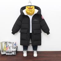 Polyester With Siamese Cap Children Parkas mid-long style Solid PC