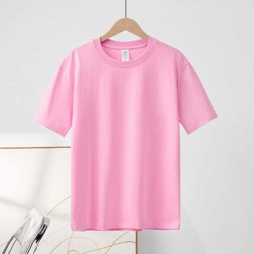 Cotton Women Short Sleeve T-Shirts & unisex & breathable Solid PC