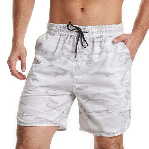 Polyester Men Cargo Shorts & loose camouflage PC