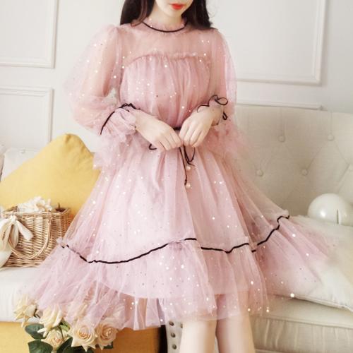 Polyester Fairy One-piece Dress breathable : PC