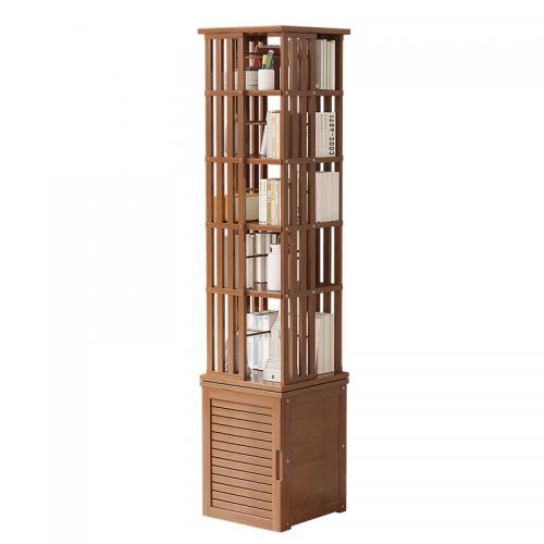 Moso Bamboo Bookshelf for storage & rotatable PC