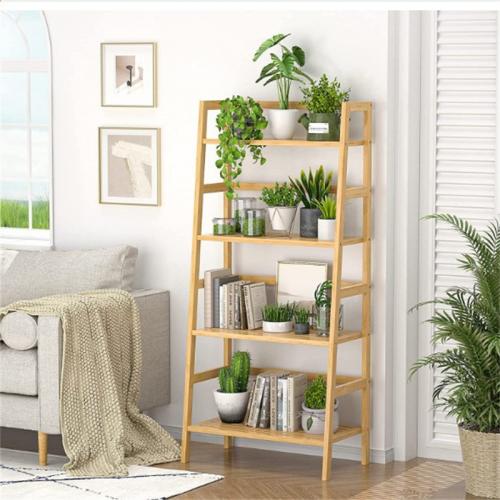 Bamboo Shelf for storage & detachable PC