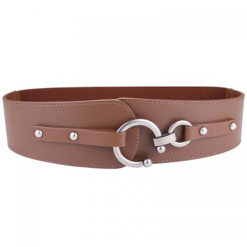 PU Leather Easy Matching Fashion Belt flexible length Zinc Alloy Sliver Plated PC