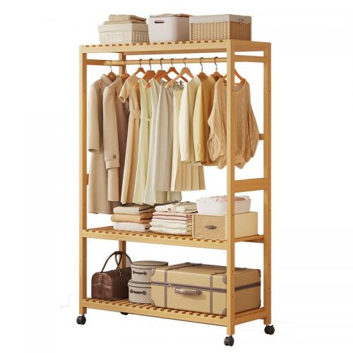 Moso Bamboo Multifunction Clothes Hanging Rack durable Solid PC