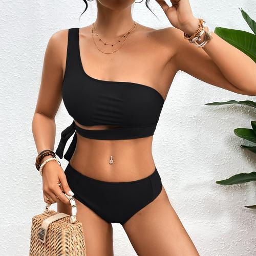 Polyester Tankinis Set backless & two piece & One Shoulder Set