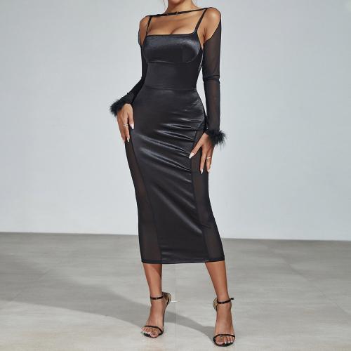 Polyester Slim Slip Dress black PC