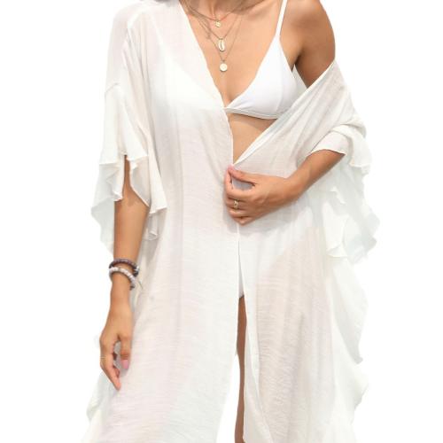 Polyester Swimming Cover Ups sun protection & loose Solid : PC