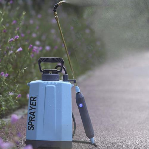 Plastic Electric Garden Pressure Sprayer portable & Rechargeable sky blue PC