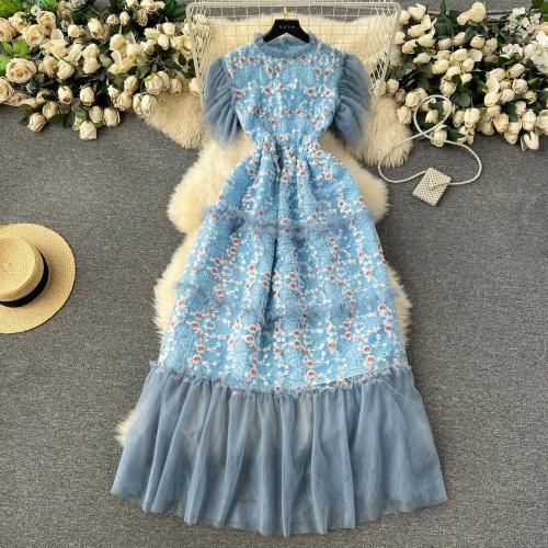 Polyester Waist-controlled One-piece Dress breathable printed shivering : PC