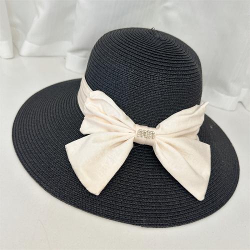 Straw Easy Matching Sun Protection Straw Hat sun protection & breathable bowknot pattern PC