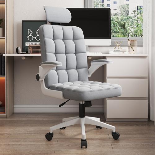 Cloth & Wood & PU Leather adjustable Office Chair with pulley Lactoprene & Sponge PC