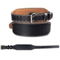 PU Leather Sport Waist Protection Belt plain dyed Solid black PC