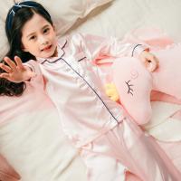 Polyester Girl pajamas & two piece & loose Pants & top Set