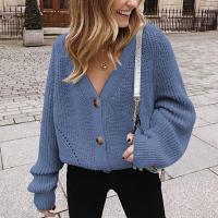 Acrylic Women Cardigan knitted Solid PC
