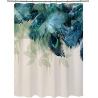 Polyester Shower Curtain for bathroom & thickening & waterproof printed PC