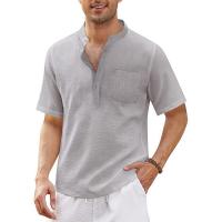 Cotton Plus Size Men Short Sleeve T-Shirt & loose Solid PC