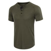 Polyester Slim Men Short Sleeve T-Shirt Solid PC