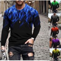 Fibre d’acétate T-shirt hommes à manches longues Imprimé plus de couleurs pour le choix pièce