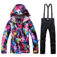 Polyester & Cotton Couple Sportswear Set thicken & two piece & waterproof & thermal printed Set