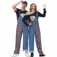 Polyester Couple Costume Halloween Design & two piece Set