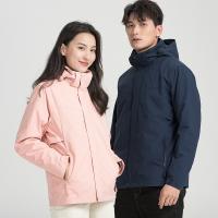 Polyester Plus Size Couple Coat & waterproof & thermal Solid PC