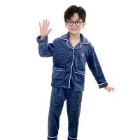 Flannel Boy Pajama Set & thermal Pants & top plain dyed Solid Set