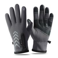 Polyamide & Polar Fleece windproof & Waterproof Skiing Gloves can touch screen & anti-skidding & thermal Pair