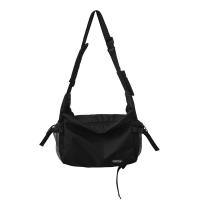 PU Leather & Nylon Shoulder Bag waterproof Solid black PC