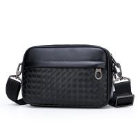 PU Leather Box Bag Crossbody Bag soft surface geometric black PC