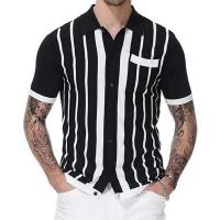Viscose Man Knitwear slimming patchwork striped black PC