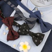 Poliéster Corbata de moño, jacquard, diferente color y patrón de elección,  trozo