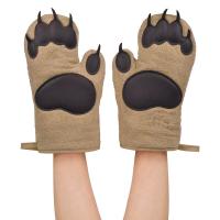 Silicone & Cotton thermostability & anti-scald Insulation Gloves brown PC
