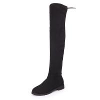 Suede side zipper Knee High Boots Solid Pair