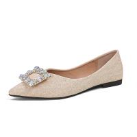 Glett Plus Size Women Casual Shoes & with rhinestone Solid Pair