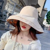 Cotton Easy Matching Bucket Hat sun protection patchwork plaid : PC