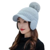 Rabbit Fur Easy Matching Flatcap thermal patchwork Solid : PC