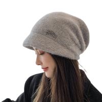 Rabbit Fur Easy Matching Knitted Hat thermal knitted Solid : PC