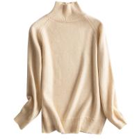 Wool Women Sweater & loose knitted Solid PC