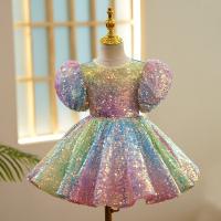Sequin & Polyester Ball Gown Girl One-piece Dress PC