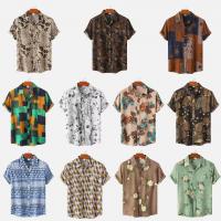Polyester Men Short Sleeve Casual Shirt & loose Polyester printed PC