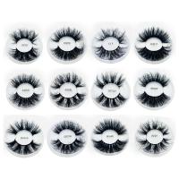 Mink Fur False Eyelashes for women & curling Solid black Pair